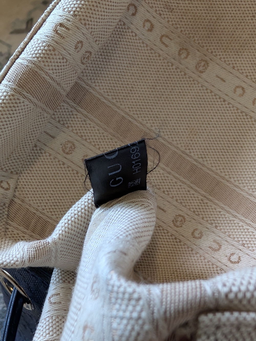 Gucci Navy Blue Bucket Drawstring Shoulder Bag Gold Hardware - Picture 8 of 13